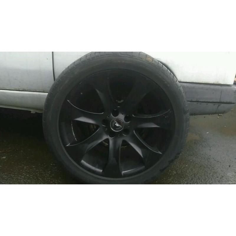 BMW 20 " BLACK ALLOYS WITH TYRES