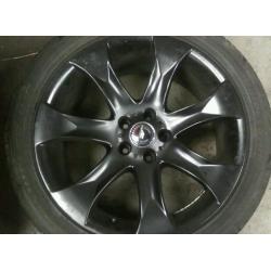 BMW 20 " BLACK ALLOYS WITH TYRES