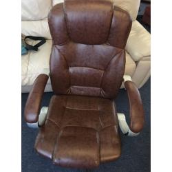 Brown leather chair