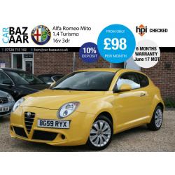 Alfa Romeo MiTo 1.4 16v Turismo+6 MONTH WARRANTY