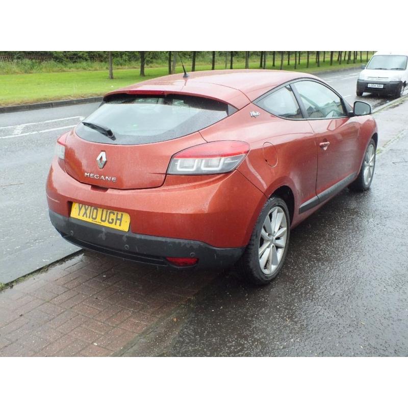 2010 megane coupe 1.5dci 49300 miles 1 owner MOT 26 march 2017 road tax 30 per year parking sensor