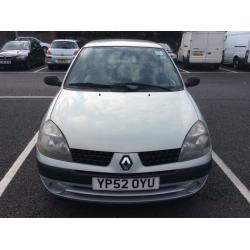 2002'Renault Clio 1.2 Authentique-12 months mot-47,000-2 owners-great 5door value