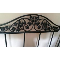 DECORATIVE METAL DOUBLE HEADBOARD FOR SALE.