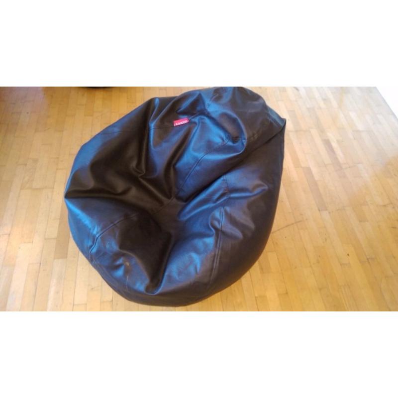 Large dark brown chocolate beanbag