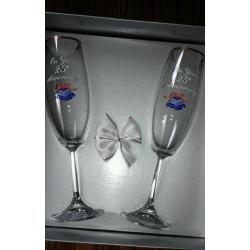 25th anniversary champagne glasses