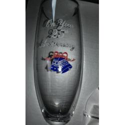 25th anniversary champagne glasses