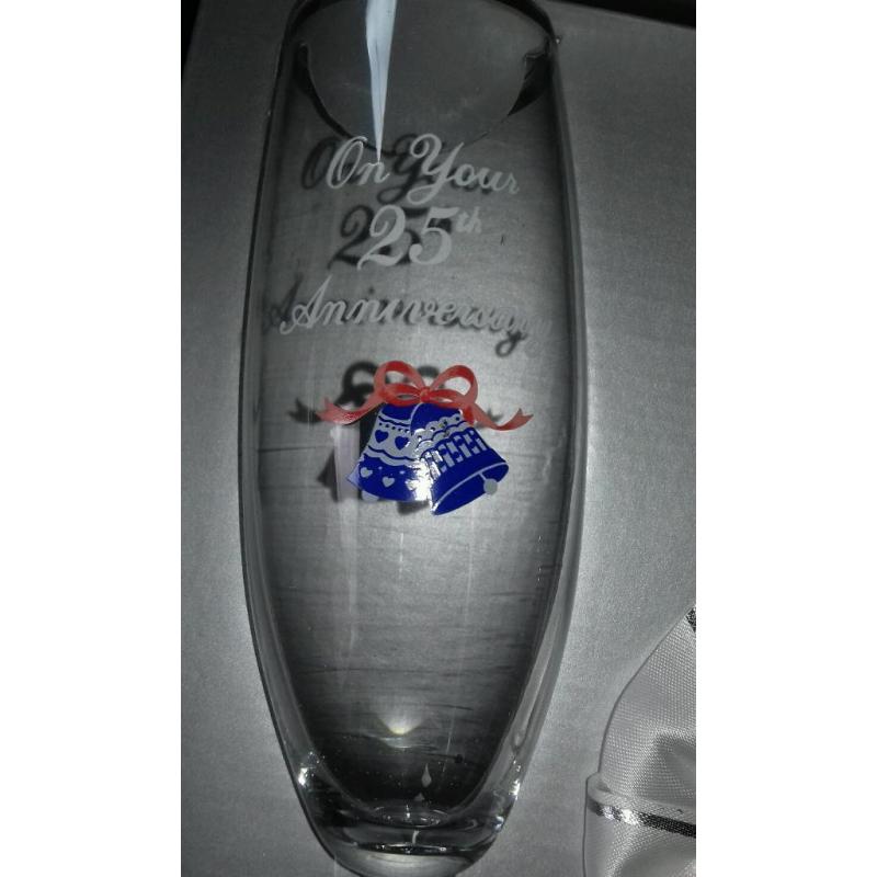 25th anniversary champagne glasses