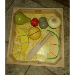 Wooden fruit cutting board and wooden sandwich making board