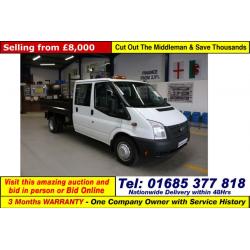 2012 FORD TRANSIT T350 2.4TDCI 100PS RWD 6 SEAT CREW CAB TIPPER (GUIDE PRICE)