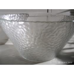 JOHN LEWIS heavy glass bowl, approx 28 cm diameter