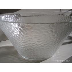 JOHN LEWIS heavy glass bowl, approx 28 cm diameter