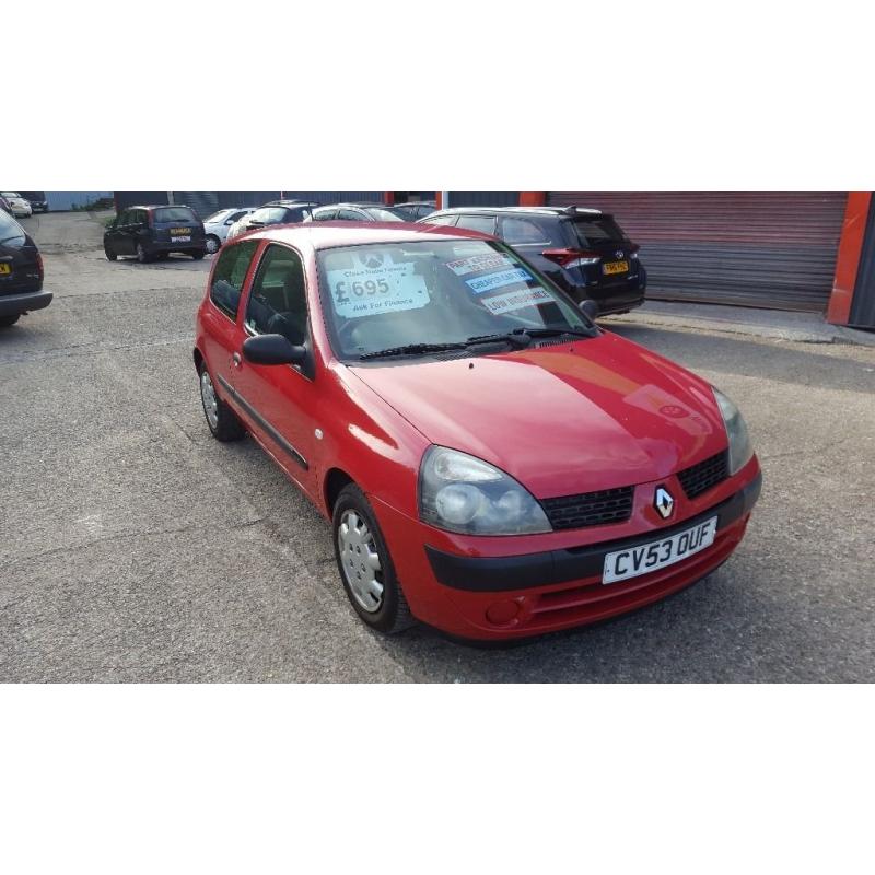 RENAULT CLIO 1149cc AUTHENTIQUE 3 DOOR HATCH 2003-53 PLATE