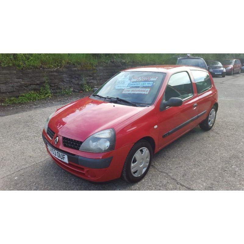 RENAULT CLIO 1149cc AUTHENTIQUE 3 DOOR HATCH 2003-53 PLATE