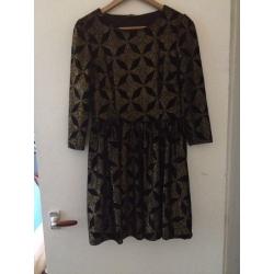 Black and gold topshop dress