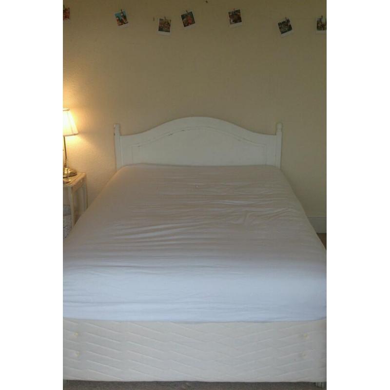 Double Divan bed with mattress and 4 drawers