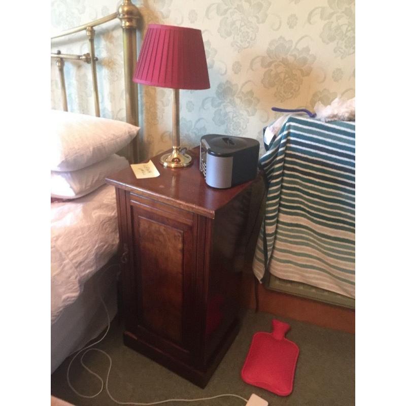 Victorian mahogany bedside cabinet, nice aged piece