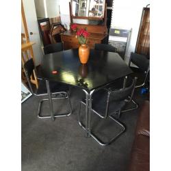 Hexagon shaped table + 6 chairs