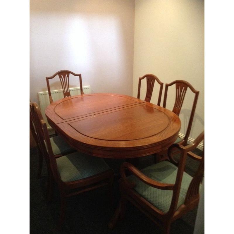 6 seat rosewood dining table hand made and imported from Hong Kong