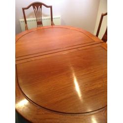 6 seat rosewood dining table hand made and imported from Hong Kong