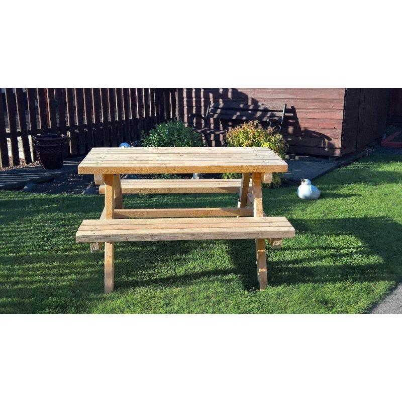 NEW, Solid Treated Timber Garden Picnic Bench (Kids)