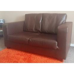 2x two seater brown sofa's URGENT SALE WANTED