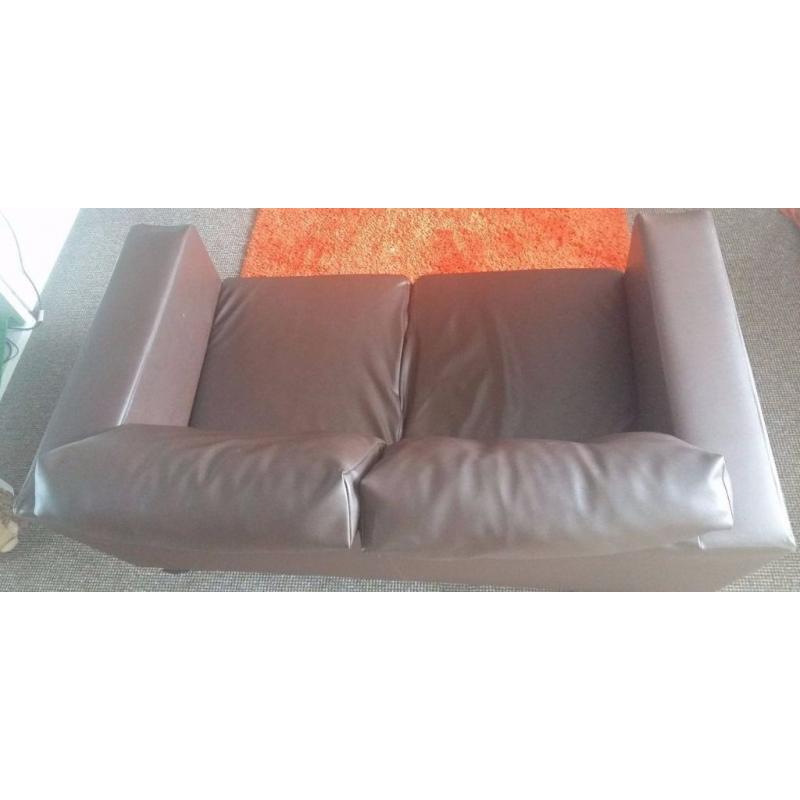 2x two seater brown sofa's URGENT SALE WANTED