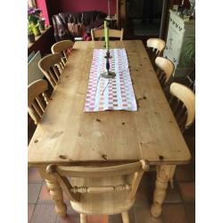 Dining table and chairs