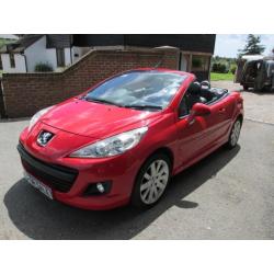 2011 (11) PEUGEOT 207 CC 1.6 GT THP CONVERTIBLE + JUST 21,000 MILES