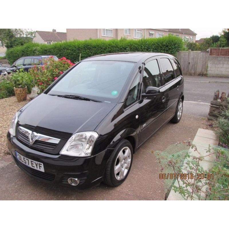 2008 Black Vauxhall Meriva. 1.6L. Full Service History. 79000 miles.