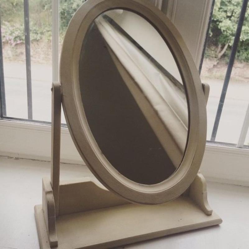 Antique Cream Vanity Mirror