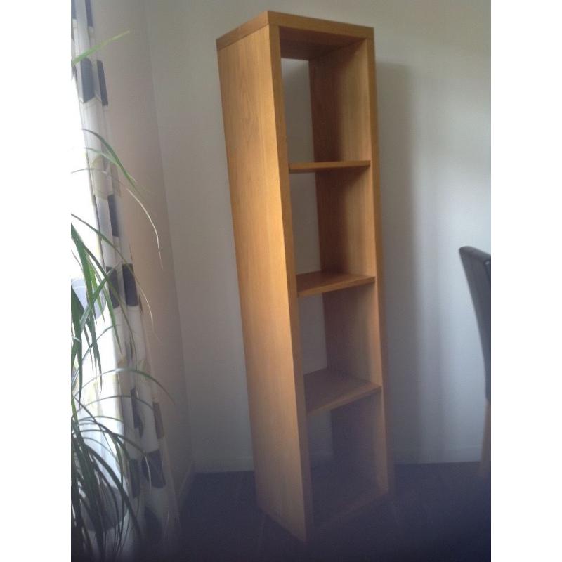 Chunky oak storage / shelving unit