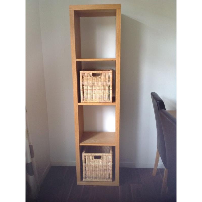 Chunky oak storage / shelving unit