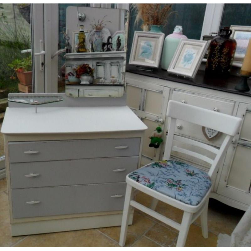 Shabby Chic Dressing Table and Chair