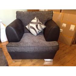 Black and grey armchair