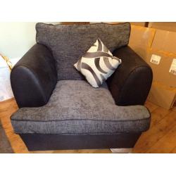 Black and grey armchair