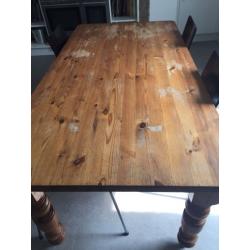 Sold is pine kitchen table