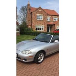 Mazda MX-5 1.8 2003 silver with hard top VGC