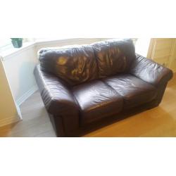 Brown leather sofa for sell