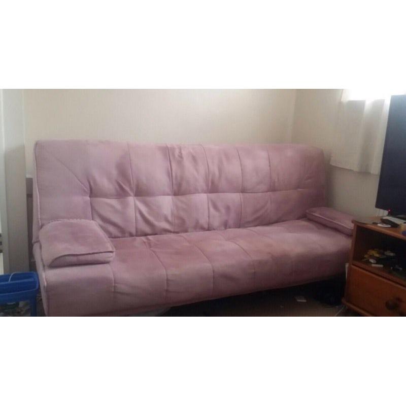 Leather sofa bed