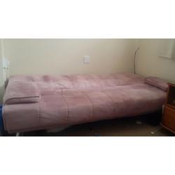 Leather sofa bed