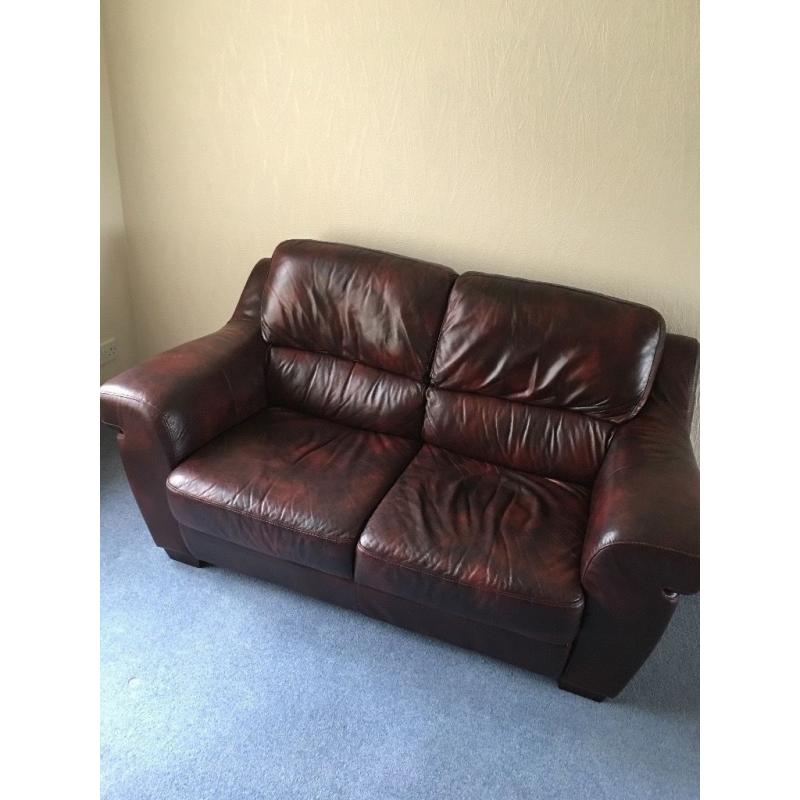 Two seater leather sofa