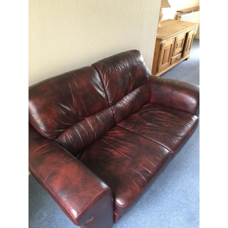 Two seater leather sofa