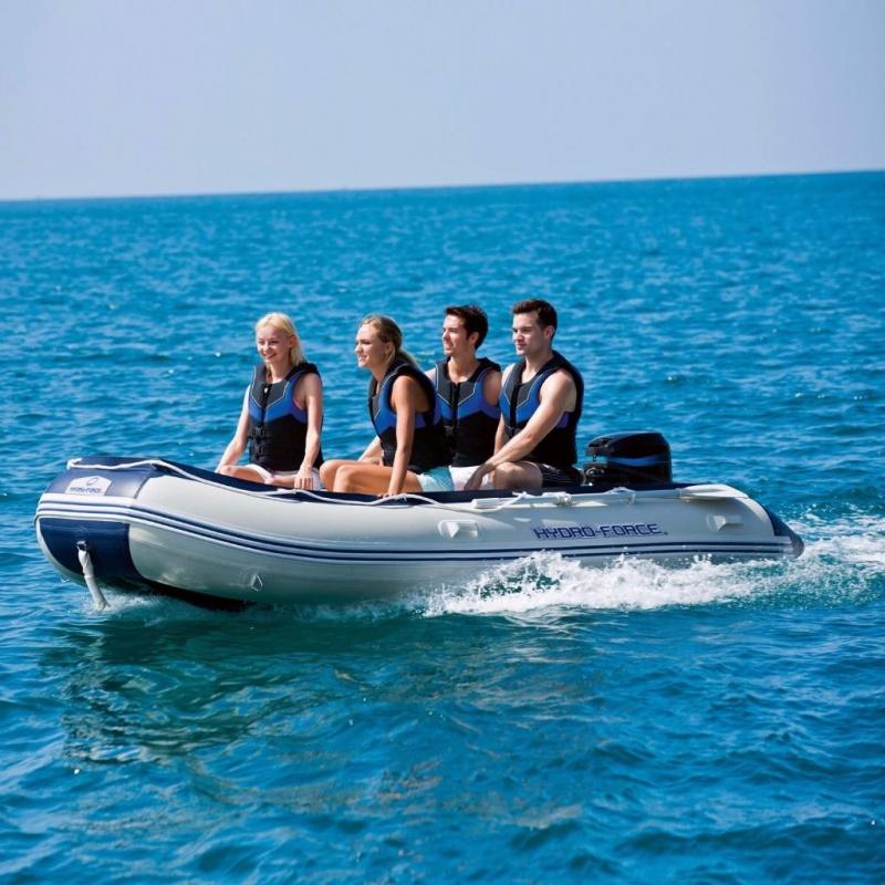 Hydro Force Sunsaille 3.8m RIB Rigid Inflatable 6 Person Tender Boat Oars Pump