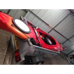 Sea kayak with trailer + many accessories