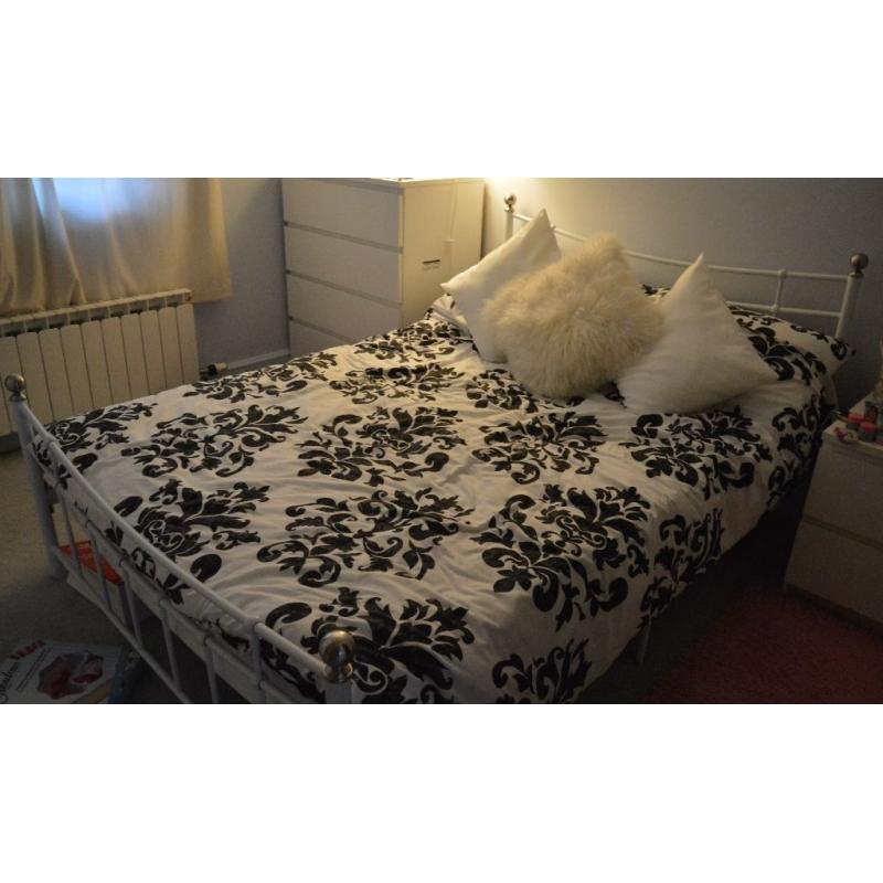 White Double Bed Frame