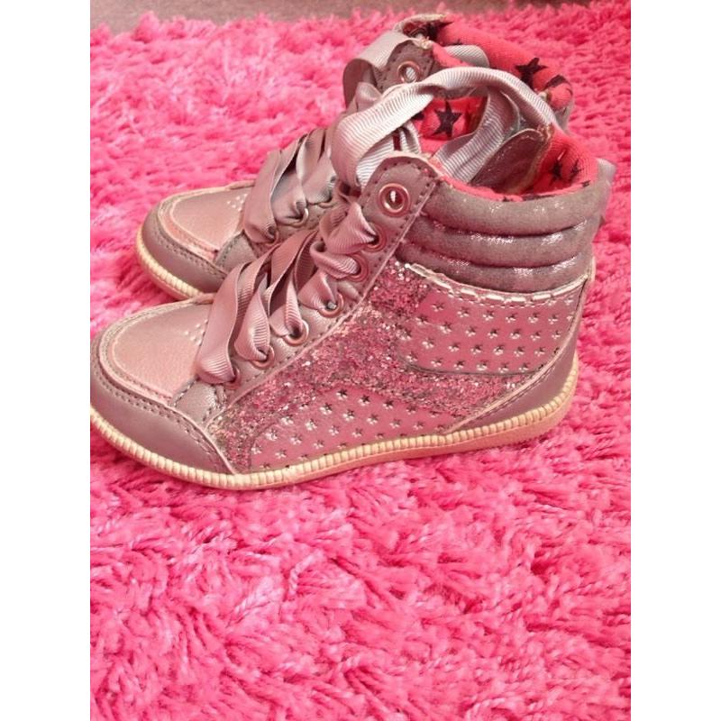 George girls sparkly trainers 8