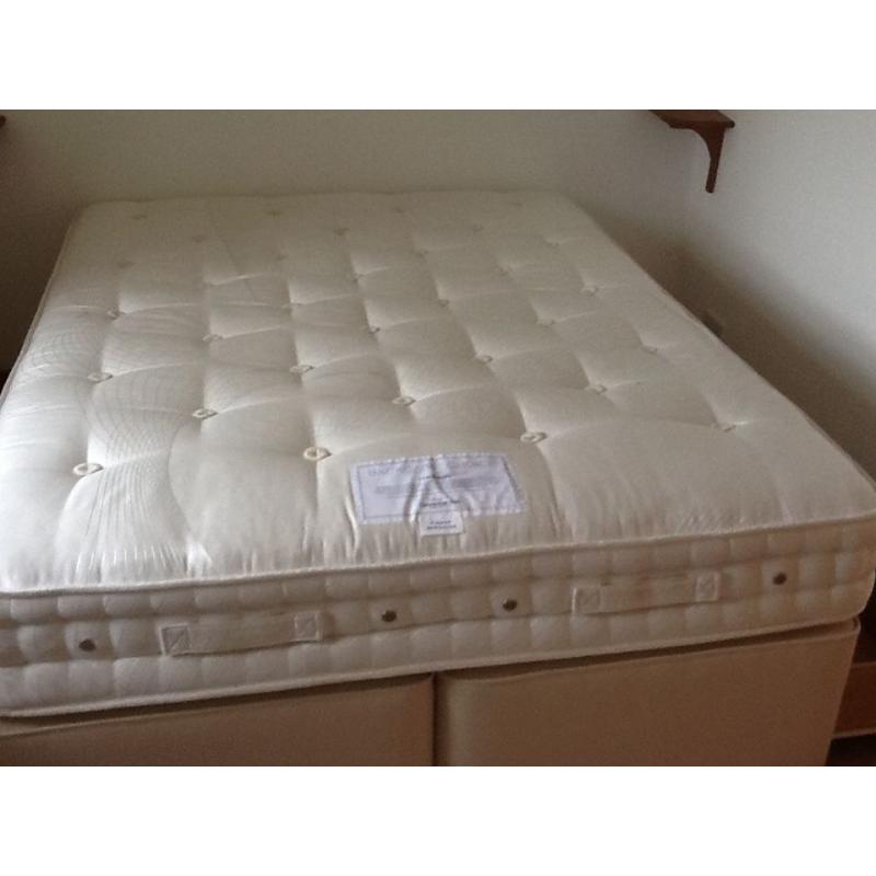 Divan Bed with drawers base in 2halves matress little used