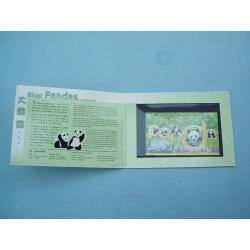 Stamp - Hong Kong Giant Pandas 1999 Mint Sheetlet $10 - in Cardboard Printed Folder