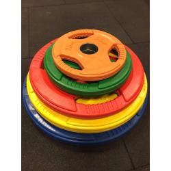 2 sets of Brand new coloured weighted plates