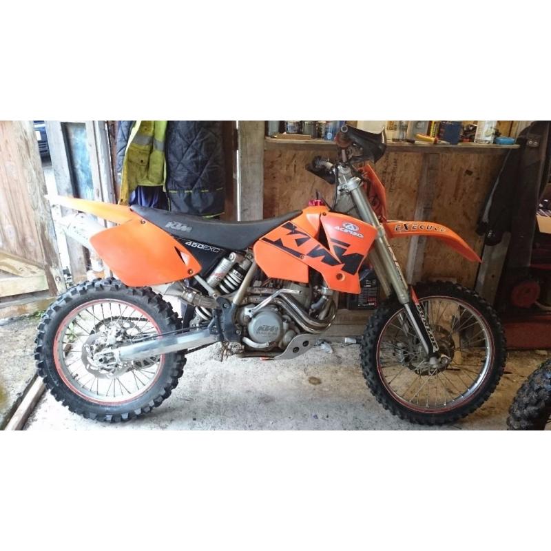 KTM EXC 450cc Enduro Road registered 2003